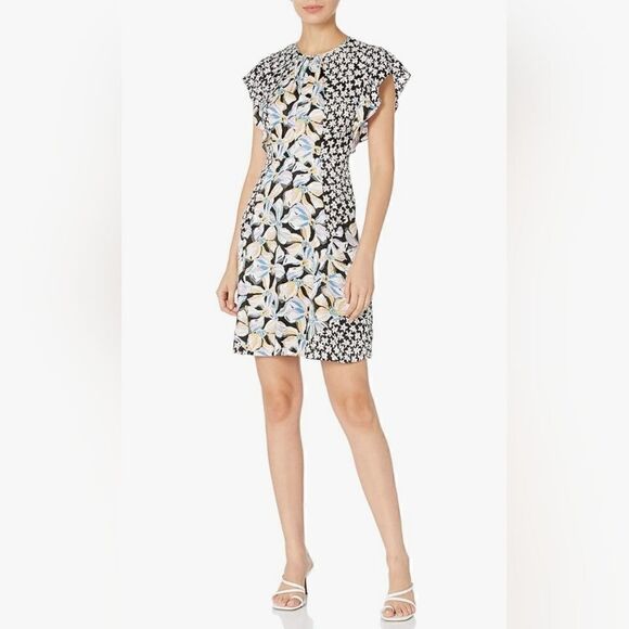 Rebecca Taylor Sleeveless Fleur Mix Dress, Boho Cottagecore Silk Blend | 12 - Picture 16 of 16